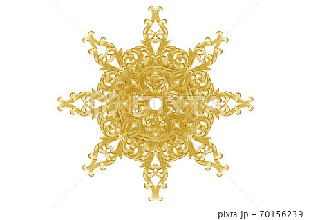 Wood pattern carving isolated on white background 70156239