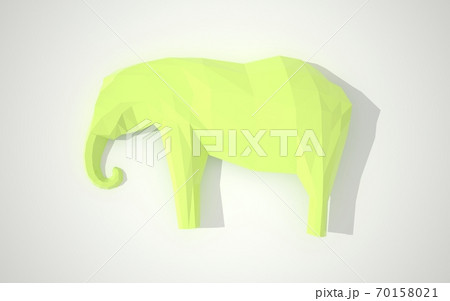 green origami elephant green origami elephant 70158021