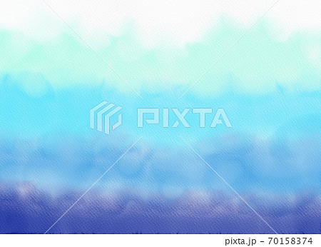 抽象的なグラデーション背景の水彩画 青色系 抽象的なグラデーション背景の水彩画 青色系 70158374