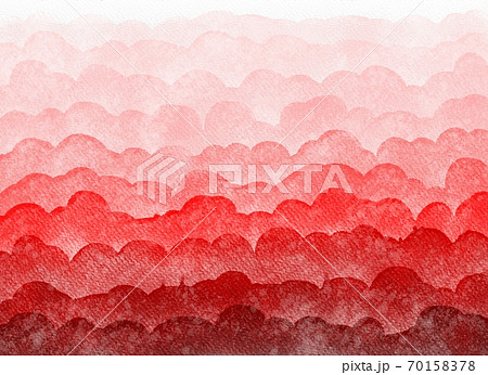 抽象的なグラデーション背景の水彩画 赤色系 抽象的なグラデーション背景の水彩画 赤色系 70158378