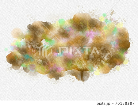 白い背景の上の抽象的な水彩画 茶色系 白い背景の上の抽象的な水彩画 茶色系 70158387