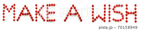 Red Christmas Ball Ornament Building Word Make A Wish Red Christmas Ball Ornament Building Word Make A Wish 70158949