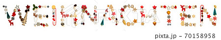 Colorful Christmas Decoration Letter Building Weihnachten Means Christmas 70158958
