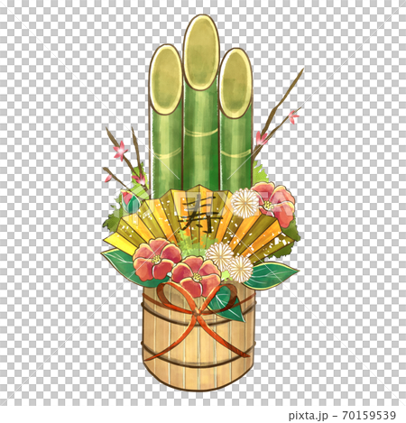 豪華な門松の手描き風イラストのイラスト素材 豪華な門松の手描き風イラストのイラスト素材