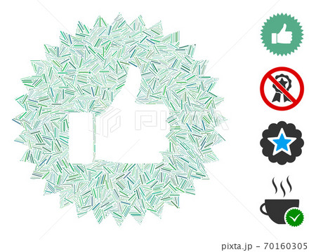 Hatch Approval Rosette Icon Vector Mosaic Hatch Approval Rosette Icon Vector Mosaic 70160305