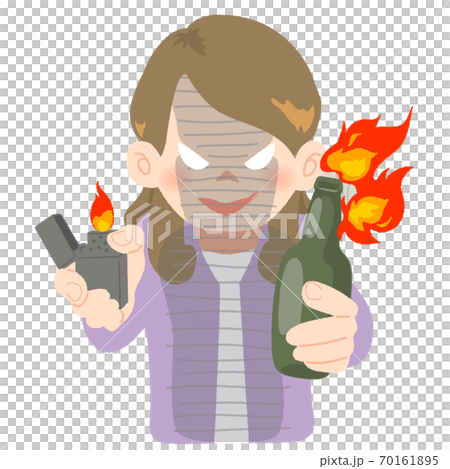 炎上を狙い悪そうな顔をする女性 主婦のイメージイラストのイラスト素材