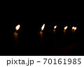 soft focused Candles Light in dark night 70161985