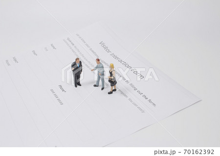 a mini of figure stand on the vistor interaction form 70162392