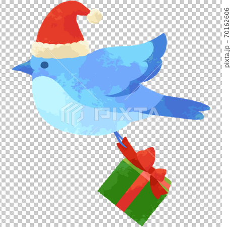 水彩画風 鳥のイラスト（クリスマス）のイラスト素材 [70162606] - PIXTA