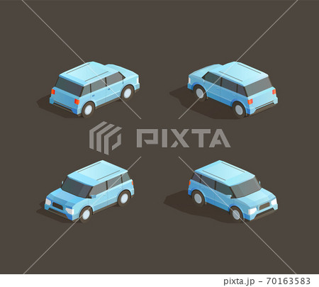 Isometric blue MPV 70163583