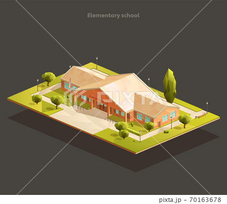 Elementary school isometric illustration 70163678