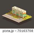 Block of Flats isometric illustration 70163708