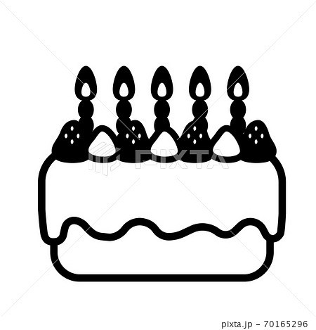 誕生日ケーキのシンプルなアイコンのイラスト素材