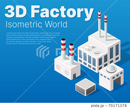 Isometric 3D city module industrial urban factory which Isometric 3D city module industrial urban factory which 70171378