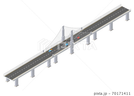 The bridge of urban infrastructure is isometric for games, 70171411