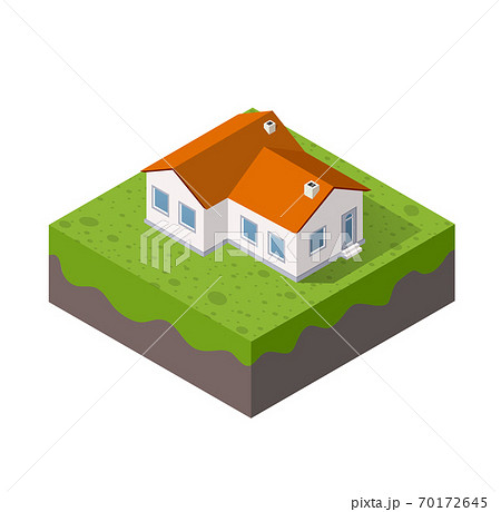 Soil Layers cross section geological green grass 70172645