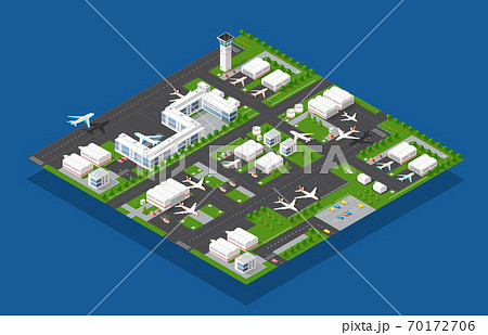 Airport terminal for arrival and departure of aircraft 70172706