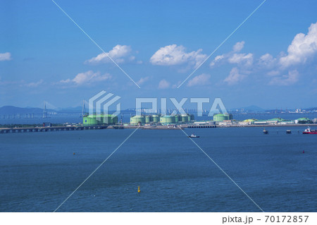 風景 安山市 湖 70172857