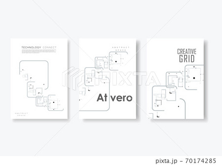 Polygonal abstract background with connected lines and dots. Modern technological brochure design Polygonal abstract background with connected lines and dots. Modern technological brochure design 70174285
