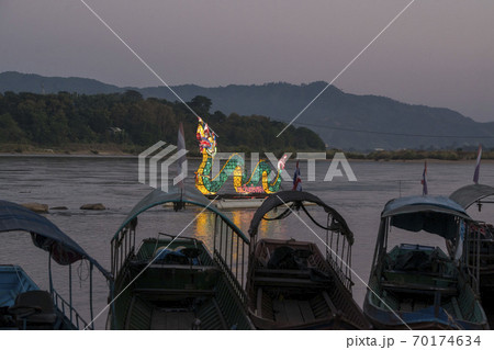THAILAND CHIANG KHONG MEKONG NAGA DRAGON 70174634