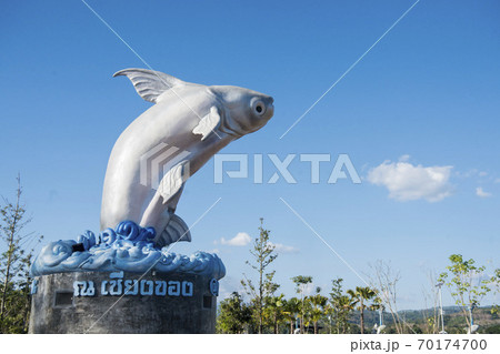 THAILAND CHIANG KHONG MEKONG CATFISH MONUMENT THAILAND CHIANG KHONG MEKONG CATFISH MONUMENT 70174700