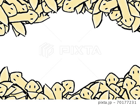 敷詰め_プラナリア_サイズ同じ_曲線_横長 70177231