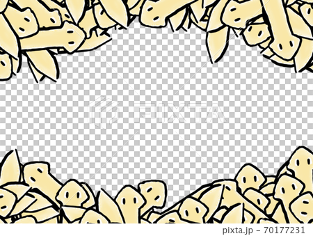 敷詰め_プラナリア_サイズ同じ_曲線_横長 70177231