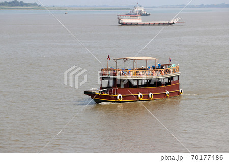 The ship in the mekong river, phnom penh, Cambodia. The ship in the mekong river, phnom penh, Cambodia. 70177486