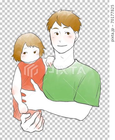 爸爸抱著女兒 爸爸抱著女兒 70177825