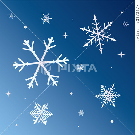 イラスト 背景 冬のイメージ snow flake winter illustration の
