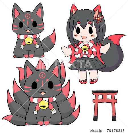 黒狐・進化セットのイラスト素材 [70178813] - PIXTA