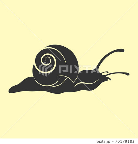 Icon Snail Animal Hand Drawn Silhouette In のイラスト素材