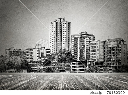 City design on wall City design on wall 70180300