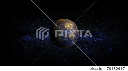 Mercury on space background. Elements of this image furnished by NASA. Mercury on space background. Elements of this image furnished by NASA. 70180917