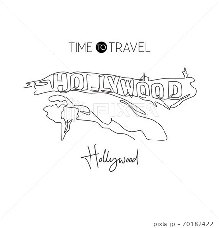 Single continuous line drawing of Las Vegas - Stock Illustration  [70176344] - PIXTA