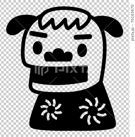 獅子舞のイラスト (単色ver.) 獅子舞のイラスト (単色ver.) 70183670