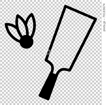 羽子板のイラスト （単色ver.） 70183674
