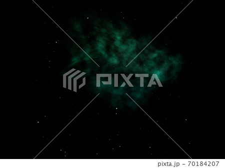 Star field in space and a nebulae. 3D rendering 70184207