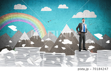 Successful confident businessman in suit. 70184247