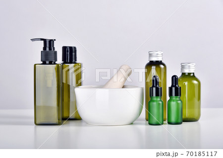 Natural organic skincare beauty products, Laboratory and development concept. Natural organic skincare beauty products, Laboratory and development concept. 70185117