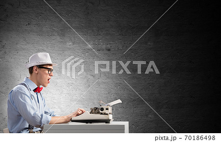 Creative inspiration of young writer. 70186498