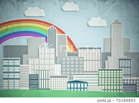 Drawn colorful cityscape 70189893