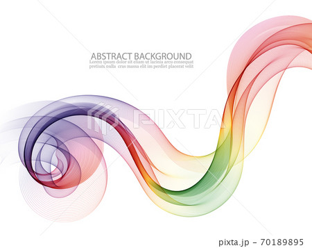 Vector Abstract smoky waves background. Template design Vector Abstract smoky waves background. Template design 70189895