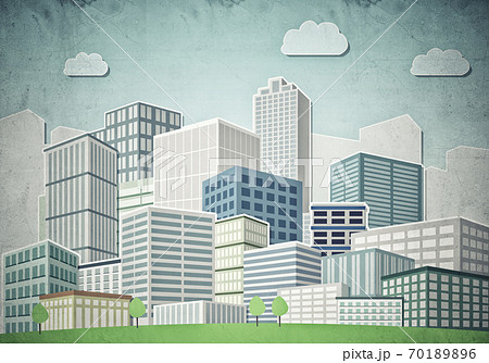 Drawn colorful cityscape 70189896