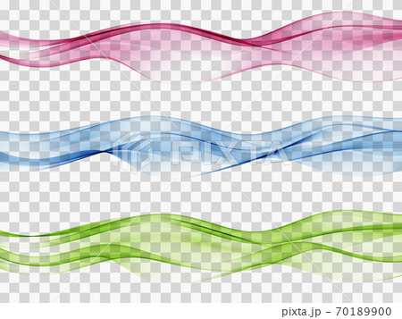 Soft bright colorful web border layout set of beautiful modern swoosh wave collection. Vector illustration 70189900