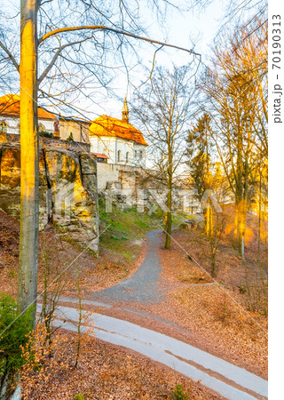 Entrance Bridge of Valdstejn Castle in Bohemian Paradise, Czech Republic Entrance Bridge of Valdstejn Castle in Bohemian Paradise, Czech Republic 70190313