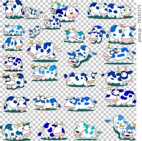 A collection of comical cuts of cows A collection of comical cuts of cows 70191573