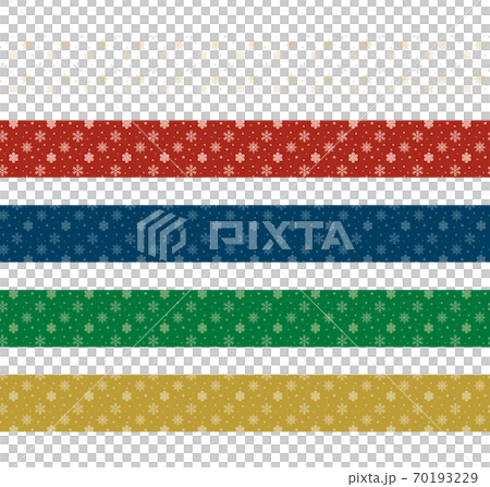 雪の結晶　仕切り　帯　カラーバリエーション 70193229