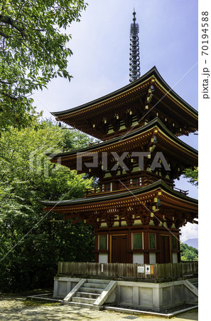 岡寺　三重塔　奈良県明日香村 70194588