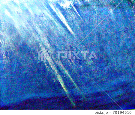 ペインティングであるイラストの海の中 のイラスト素材